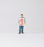 Individual Figure - Working People -- Man Carrying Sandwich Board Sign