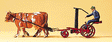 Animal-Drawn Farm Equipment -- Cow Drawn Sickle Bar w/Farmer
