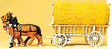 Horse-Drawn Wagon -- Hay Wagon w/Driver & Load