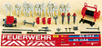 Emergency Vehicle Accessories -- Seated Firemen, Hose Reels, Nozzles & Lettering