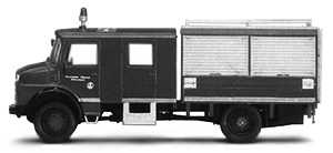 Technical Help Service (THW) Vehicle Mercedes -- 911A Fire Truck w/Interior