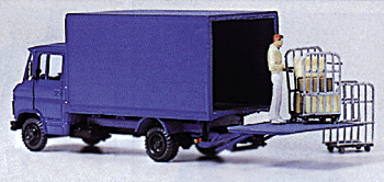 Vans -- Moving Van with Figure and 2 Carts