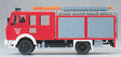 Emergency Vehicle Mercedes -- F-16-2 Compartment Pumper Assembled (red)