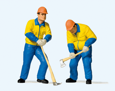 Modern Lumberjacks -- Set #2 (blue & yellow Uniforms) pkg(2)