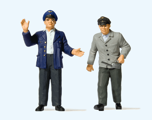 Railroad Engineer & Fireman Standing -- #2