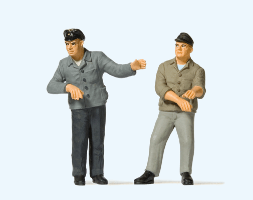 Railroad Engineer & Fireman in Cab -- Set #3
