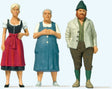People in Bavarian Costume -- 2 Women & 1 Man