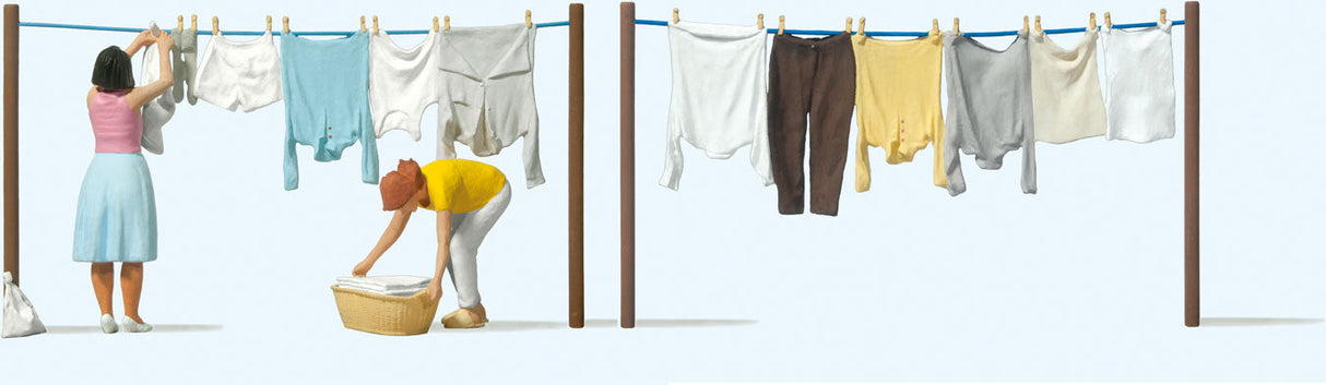 Women Hanging Laundry