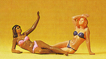 Reclining Women on Beach