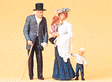 Old Man, Young Woman & Two Children