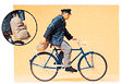 Pedestrians -- Man On a Bicycle
