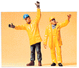 People Working -- Modern Workmen Signaling