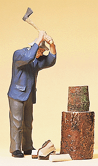 Workers -- Man Chopping Wood