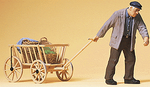 Pedestrians -- Man Pulling Hand Cart