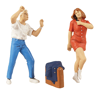 Pedestrians -- Persons at the Telephone Box pkg(2)