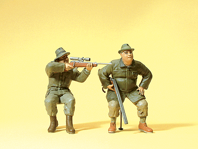 Sports & Recreation -- Huntsmen Seated Carrying Rifles pkg(2)