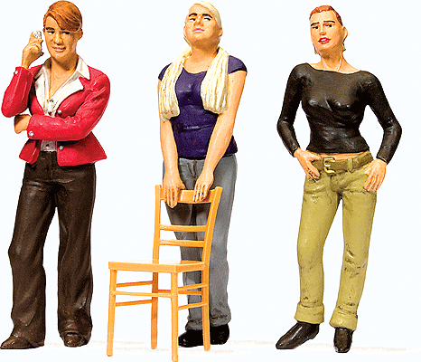 Pedestrians -- Three Young Ladies,pkg(3)