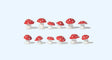 Toadstool Mushrooms -- Red-White Caps pkg(12)