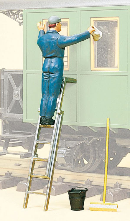 Working People -- Worker Cleaning The Carriage