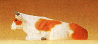 Domestic Animal Figures, 1/24 - 1/25 Scale -- Cow Lying Down