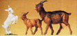 Domestic Animal Figures, 1/24 - 1/25 Scale -- Mother Goat w/Two Kids