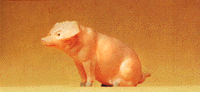 Domestic Animal Figures, 1/24 - 1/25 Scale -- Pig Sitting