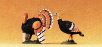 Wild Animal Figures, 1/24 - 1/25 Scale -- Turkeys - Tom & Hen