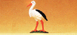 Wild Animal Figures, 1/24 - 1/25 Scale -- Standing Stork