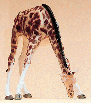 Wild Animal Figures, 1/24 - 1/25 Scale -- Giraffe Feeding w/Head Lowered