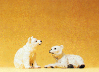 Wild Animal Figures, 1/24 - 1/25 Scale -- Polar Bear Cubs