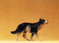 Wild Animal Figures, 1/24 - 1/25 Scale -- Wolf Walking