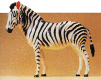 Wild Animal Figures, 1/24 - 1/25 Scale -- Zebra Standing