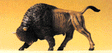 Wild Animal Figures, 1/24 - 1/25 Scale -- Charging Buffalo Bull w/Head Down