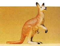 Wild Animal Figures, 1/24 - 1/25 Scale -- Standing Kangaroo