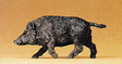 Wild Animal Figures, 1/24 - 1/25 Scale -- Wild Boar Walking w/Raised Head & Tail