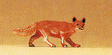 Wild Animal Figures, 1/24 - 1/25 Scale -- Hunting Fox w/Head Turned