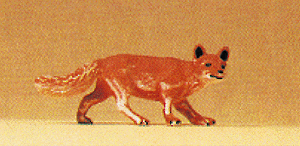 Wild Animal Figures, 1/24 - 1/25 Scale -- Hunting Fox w/Head Turned