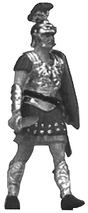 Roman Legions Figures 1/25 Scale -- Marching Soldier w/Drawn Sword & Shield