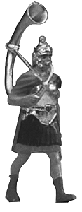 Roman Legions Figures 1/25 Scale -- Soldier Marchig w/Horn