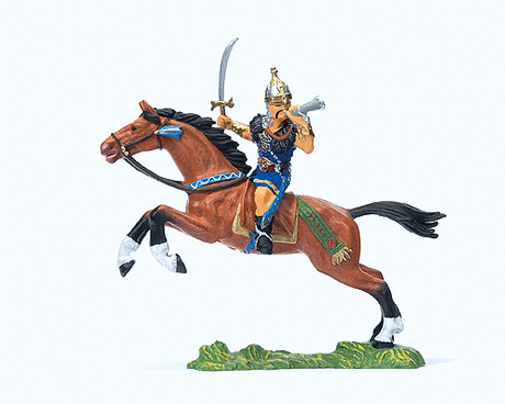 Elastolin Hun Warrior -- With Sword & Horn