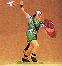 Norman Warrior Figures 1/25 Scale -- Soldier Attacking w/Hatchet