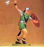 Norman Warrior Figures 1/25 Scale -- Soldier Attacking w/Hatchet