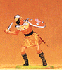 Norman Warrior Figures 1/25 Scale -- Soldier Defending w/Drawn Sword & Shield
