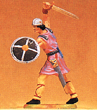Norman Warrior Figures 1/25 Scale -- Soldier Attacking w/Sword & Shield #2