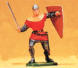 Norman Warrior Figures 1/25 Scale -- Soldier Attacking w/Sword & Shield #2