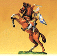 Norman Warrior Figures 1/25 Scale -- Soldier On Rearing Horse w/Sword