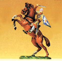 Norman Warrior Figures 1/25 Scale -- Soldier On Rearing Horse w/Sword