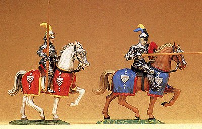Knight Figures 1/25 Scale -- Riding w/Raised Lance
