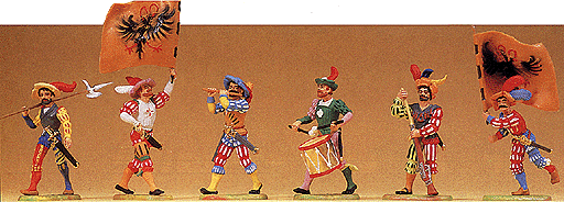 European Soldier Figures - 1500s 1/25 Scale -- Mercenary Marching w/Halberd