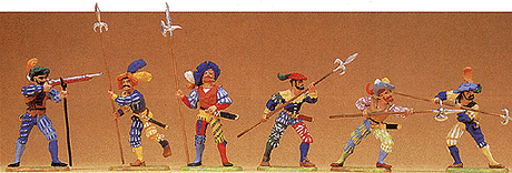 European Soldier Figures - 1500s 1/25 Scale -- Mercenary Aiming His Gun